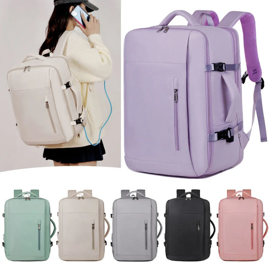 A07 - Large Capacity Waterproof USB Charging Backpack Business Travel Laptop Bag
