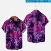 HAWAIA14 - Camicia hawaiana a maniche corte con stampa 3D
