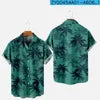 HAWAIA14 - Camicia hawaiana a maniche corte con stampa 3D
