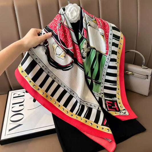 BAND11  - Foulard quadrato artigianale