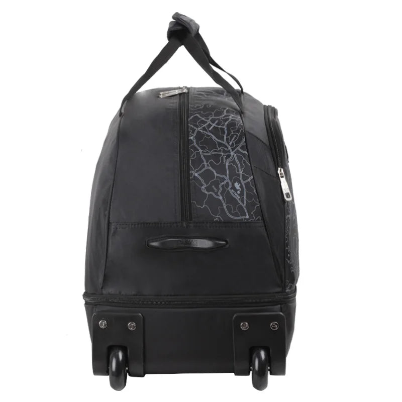 A19 - Foldable Luggage Bag Travel Duffle Trolley bag Rolling Suitcase