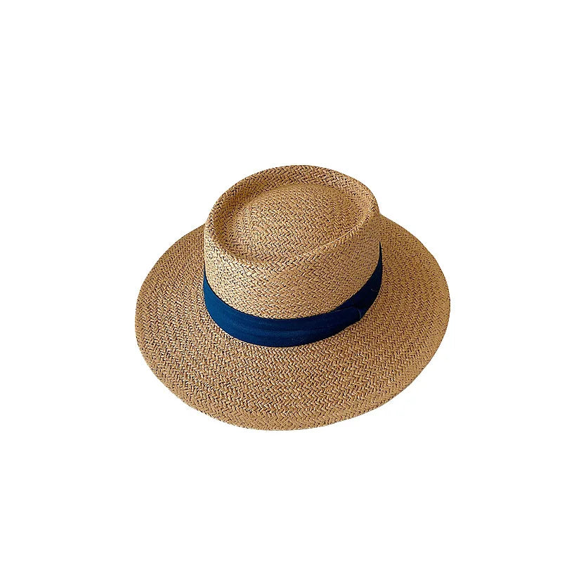 CAP06 - Cappello di paglia da barcaiolo con nastro