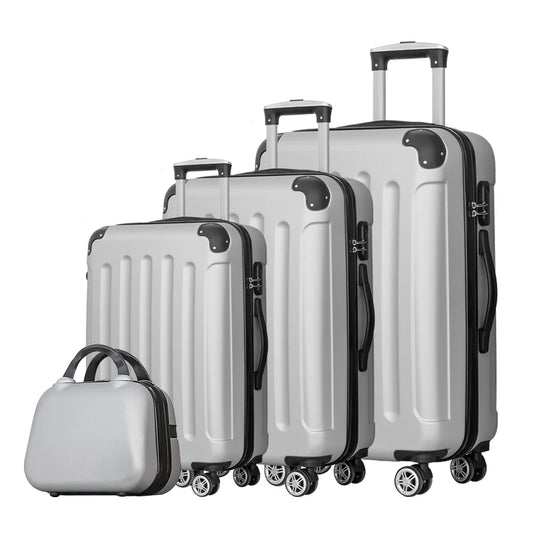 A01 - ABS Set of Suitcases Travelling Bags Luggage Trolley
