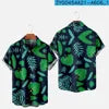 HAWAIA14 - Camicia hawaiana a maniche corte con stampa 3D