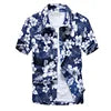 HAWAIA12 - Moda uomo estate camicia floreale taglie forti