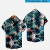 HAWAIA14 - Camicia hawaiana a maniche corte con stampa 3D
