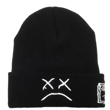 CAP02 - Knitted hat embroidered with hip-hop rap expression