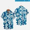HAWAIA14 - Camicia hawaiana a maniche corte con stampa 3D