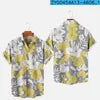 HAWAIA14 - Camicia hawaiana a maniche corte con stampa 3D