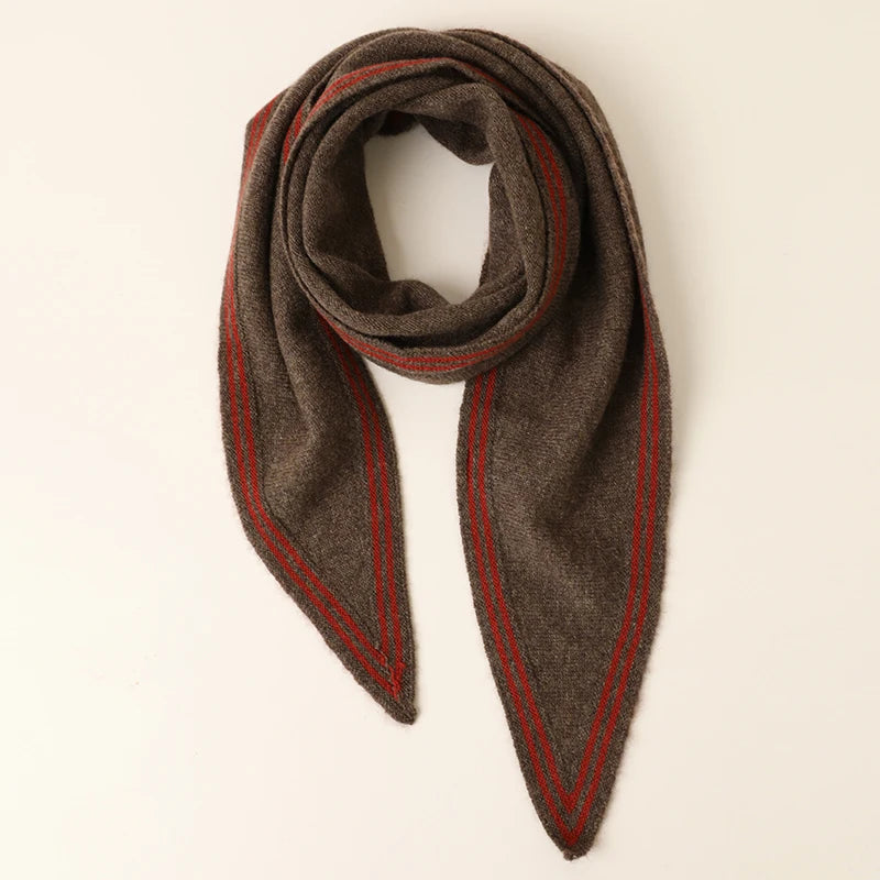 BAND05  - Sciarpa triangolare in maglia di cashmere puro al 100%