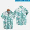 HAWAIA14 - Camicia hawaiana a maniche corte con stampa 3D