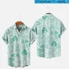 HAWAIA14 - Camicia hawaiana a maniche corte con stampa 3D