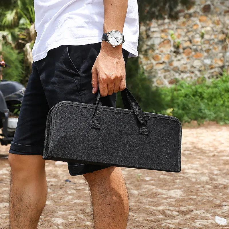 BBQ12 - Set di utensili per barbecue in acciaio inossidabile