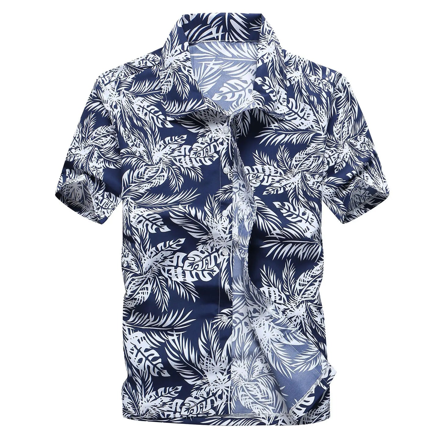 HAWAIA12 - Moda uomo estate camicia floreale taglie forti