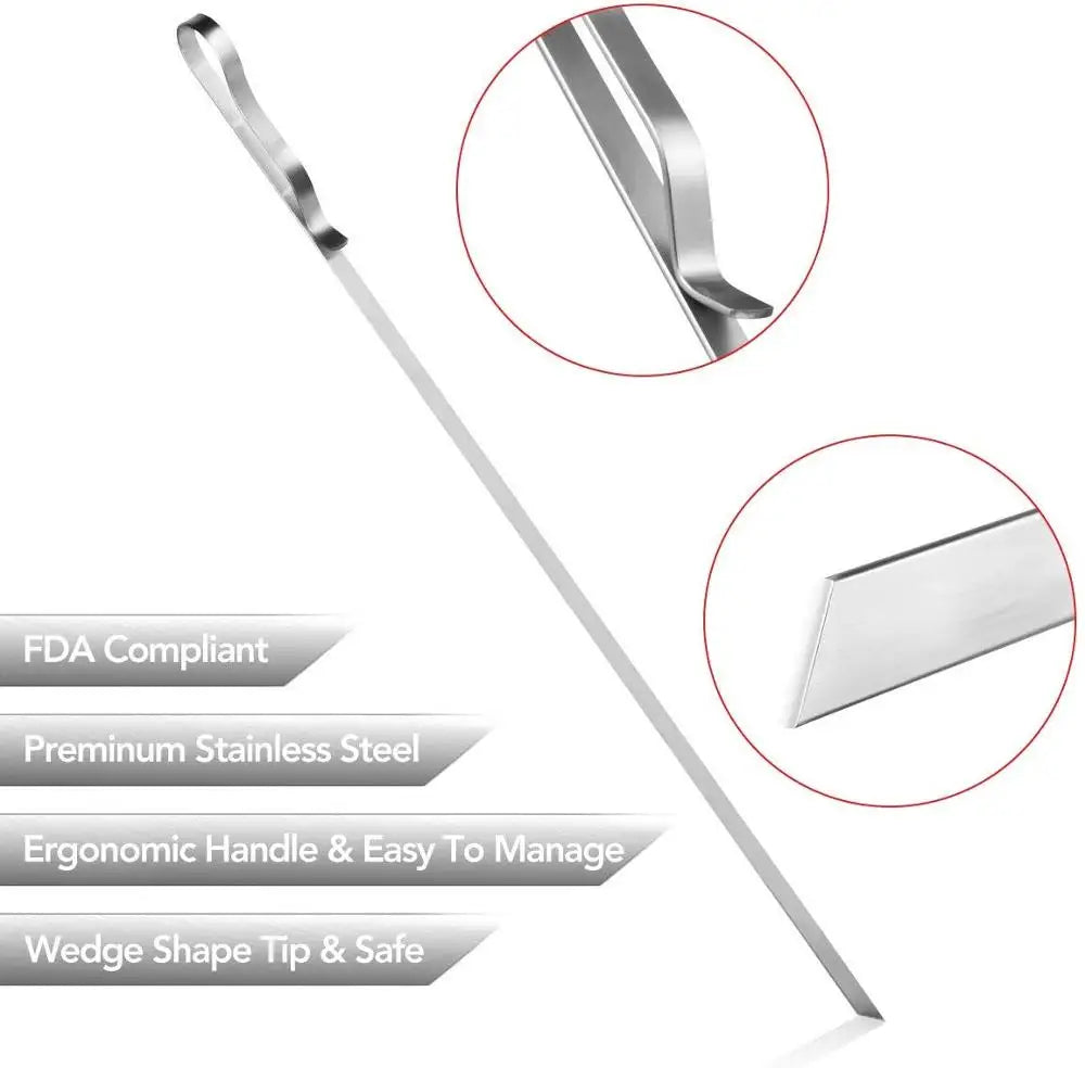 BBQ03 - Spiedino per barbecue in acciaio inossidabile riutilizzabile 17 pollici