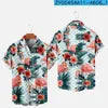 HAWAIA14 - Camicia hawaiana a maniche corte con stampa 3D