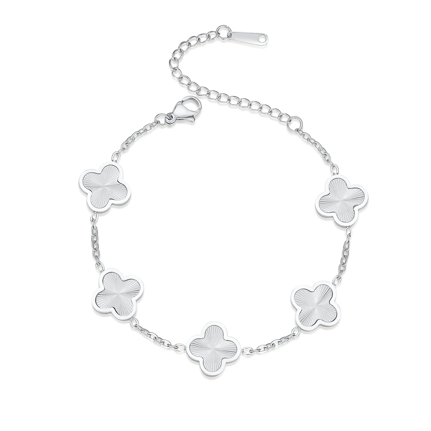 BRAC25 - Bracciale trifoglio portafortuna placcato oro