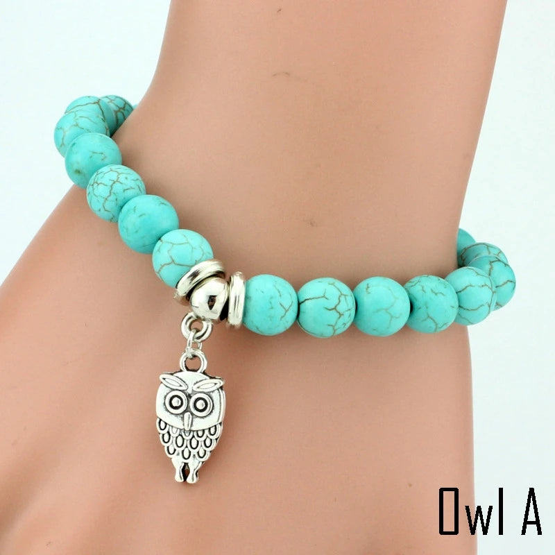 BRAC01 - Braccialetti con perline turchesi