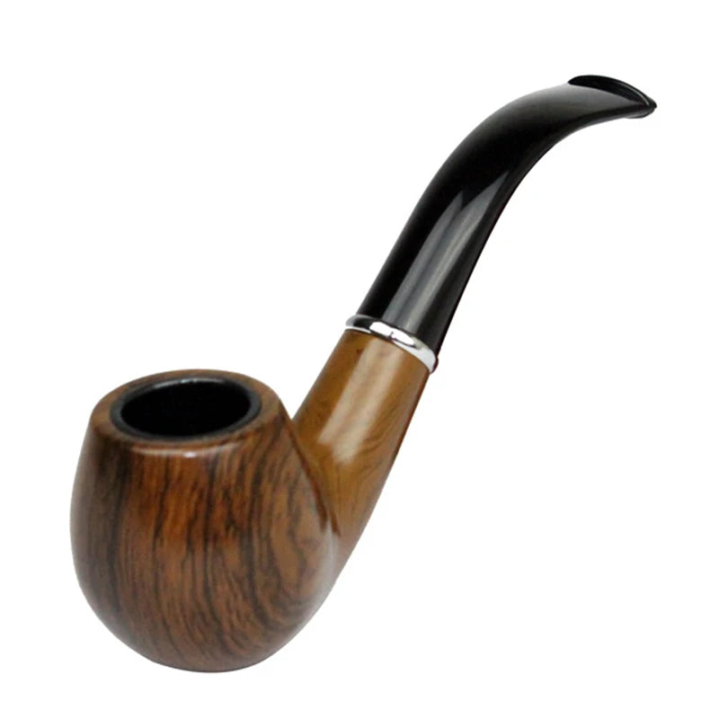 PIPE13 - Pipe per tabacco classico camino in resina con venature del legno