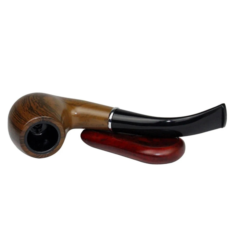 PIPE13 - Pipe per tabacco classico camino in resina con venature del legno