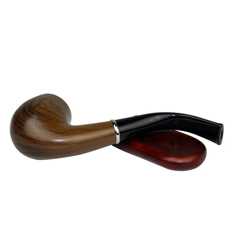 PIPE13 - Pipe per tabacco classico camino in resina con venature del legno