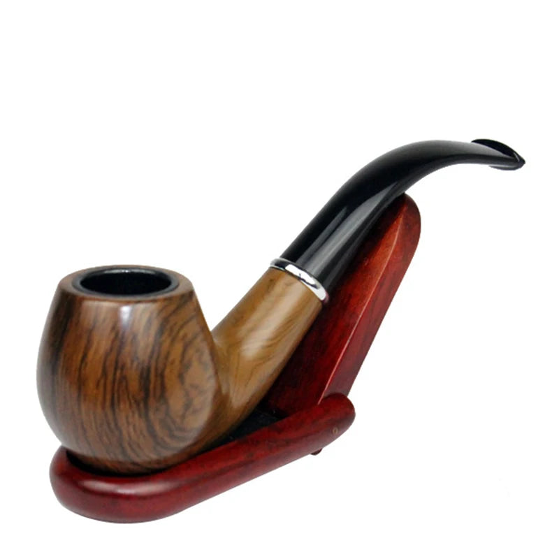PIPE13 - Pipe per tabacco classico camino in resina con venature del legno
