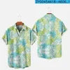 HAWAIA14 - Camicia hawaiana a maniche corte con stampa 3D