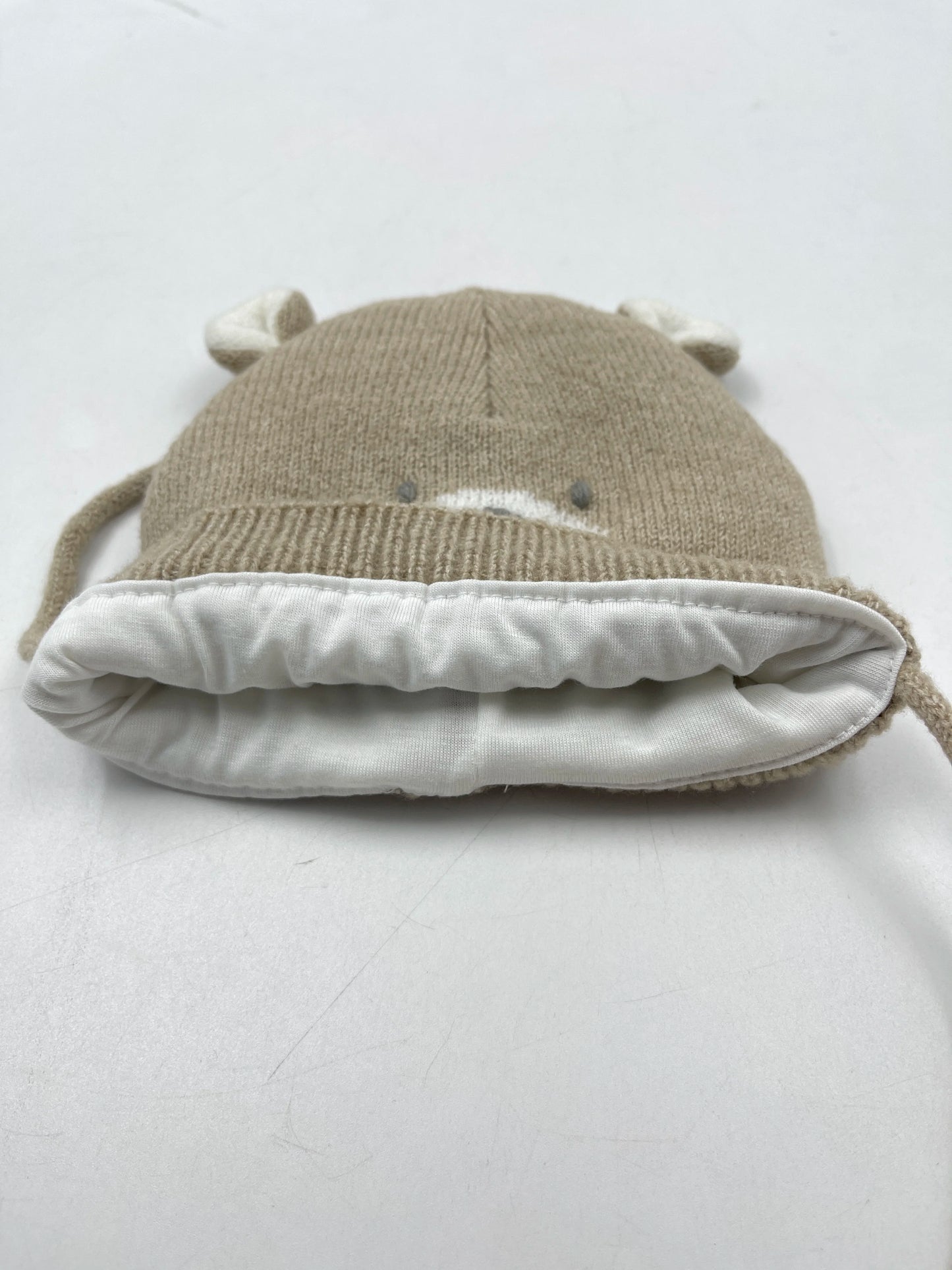 CAP08 - Cappello a cuffia per bambini con orecchie da orso bruno