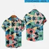 HAWAIA14 - Camicia hawaiana a maniche corte con stampa 3D