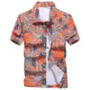 HAWAIA12 - Moda uomo estate camicia floreale taglie forti