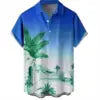 HAWAIA02 - Camicia estiva da uomo a maniche corte