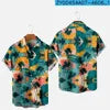HAWAIA14 - Camicia hawaiana a maniche corte con stampa 3D