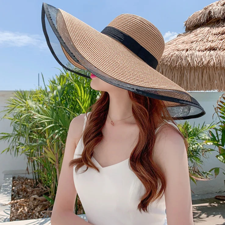 CAP11 - Cappello da spiaggia a tesa larga da donna