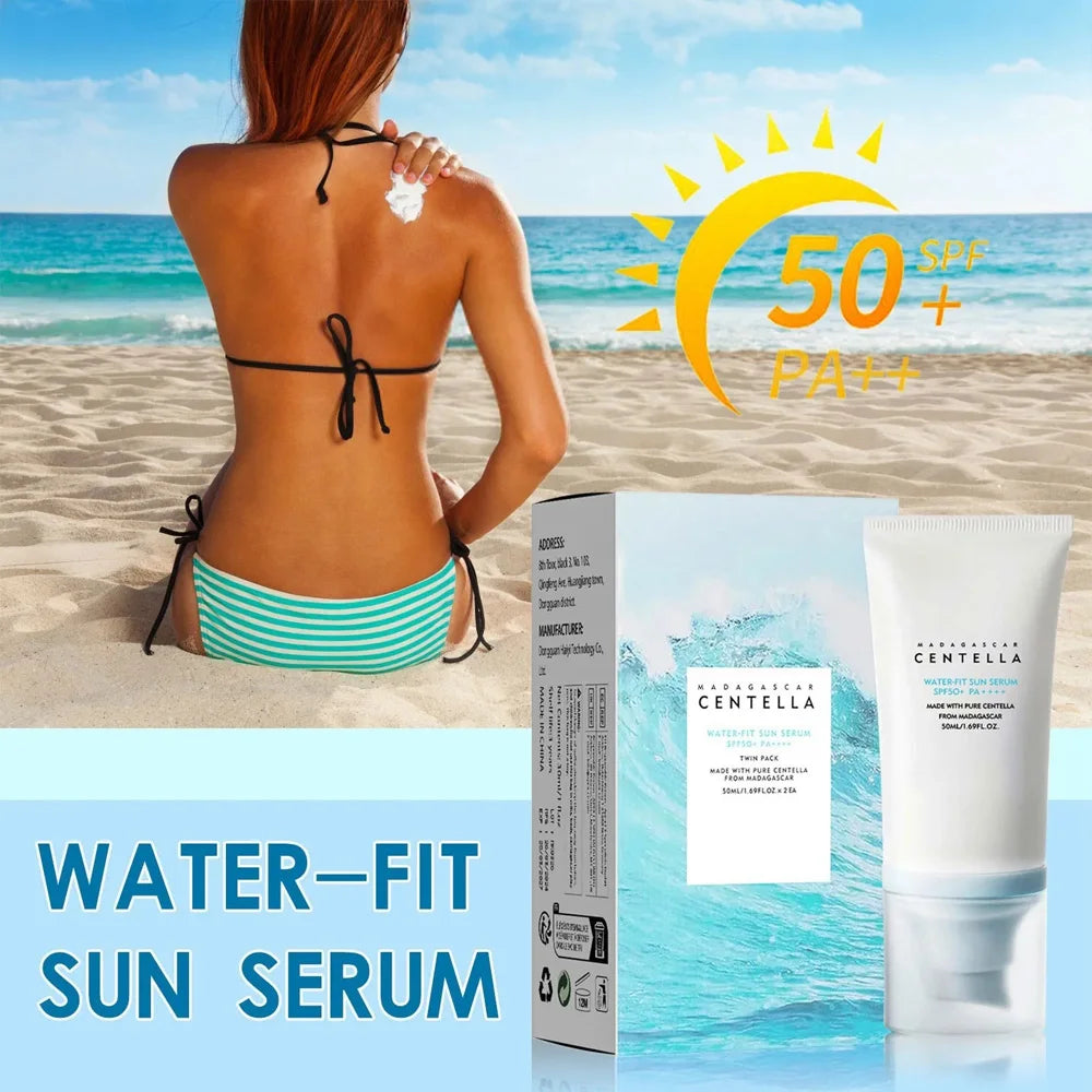 DERM - 50+ Crema solare per il viso Centella Protector Solar Sunblock Crema sbiancante per la pelle Crema protettiva idratante coreana per il corpo