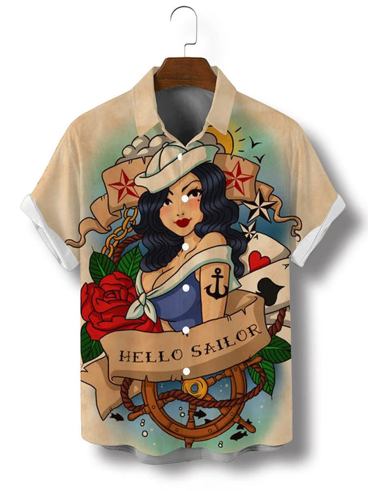 HAWAIA08 - Camicie da spiaggia hawaiane per uomo