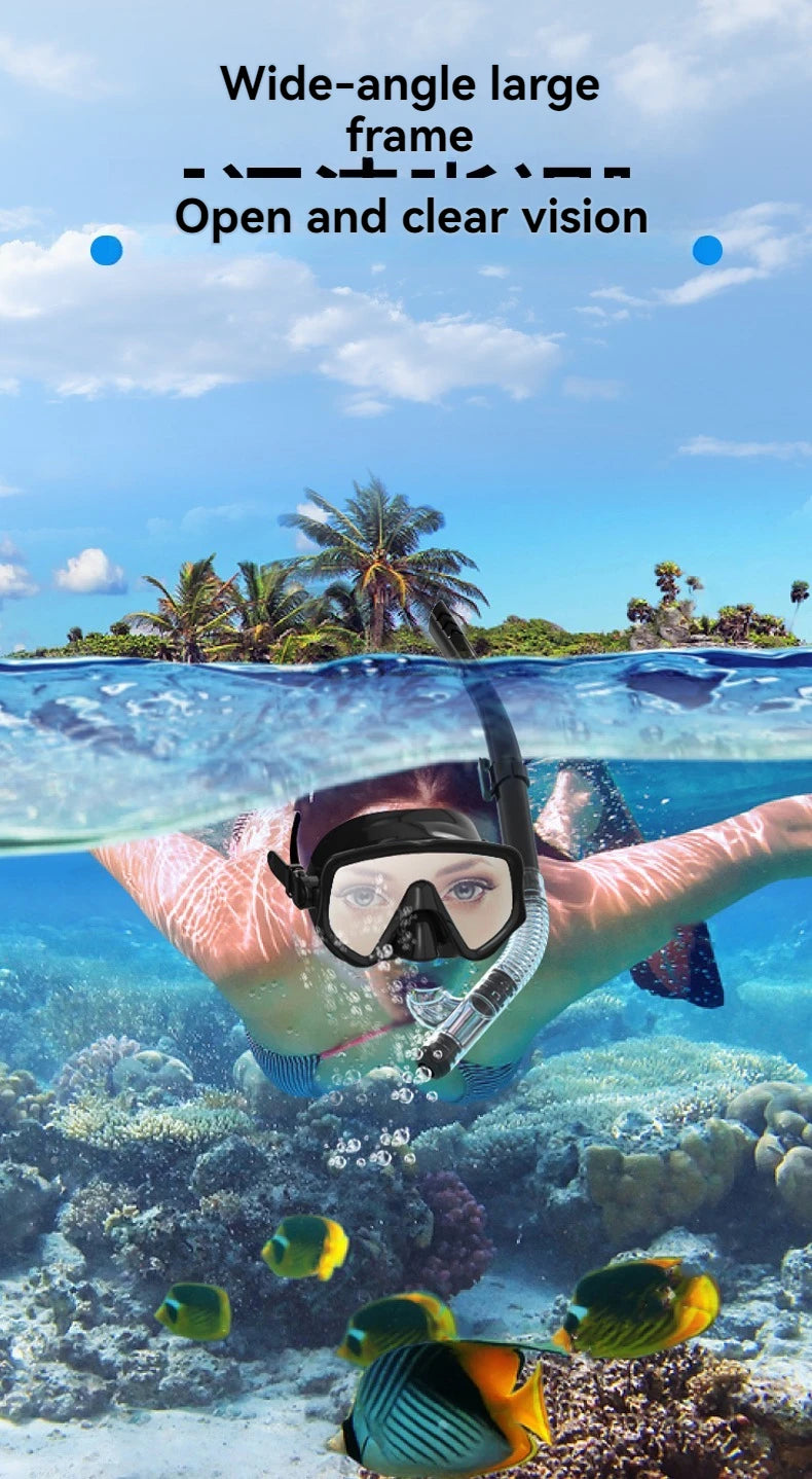 SNOR22 - Maschera subacquea e boccaglio per adulti