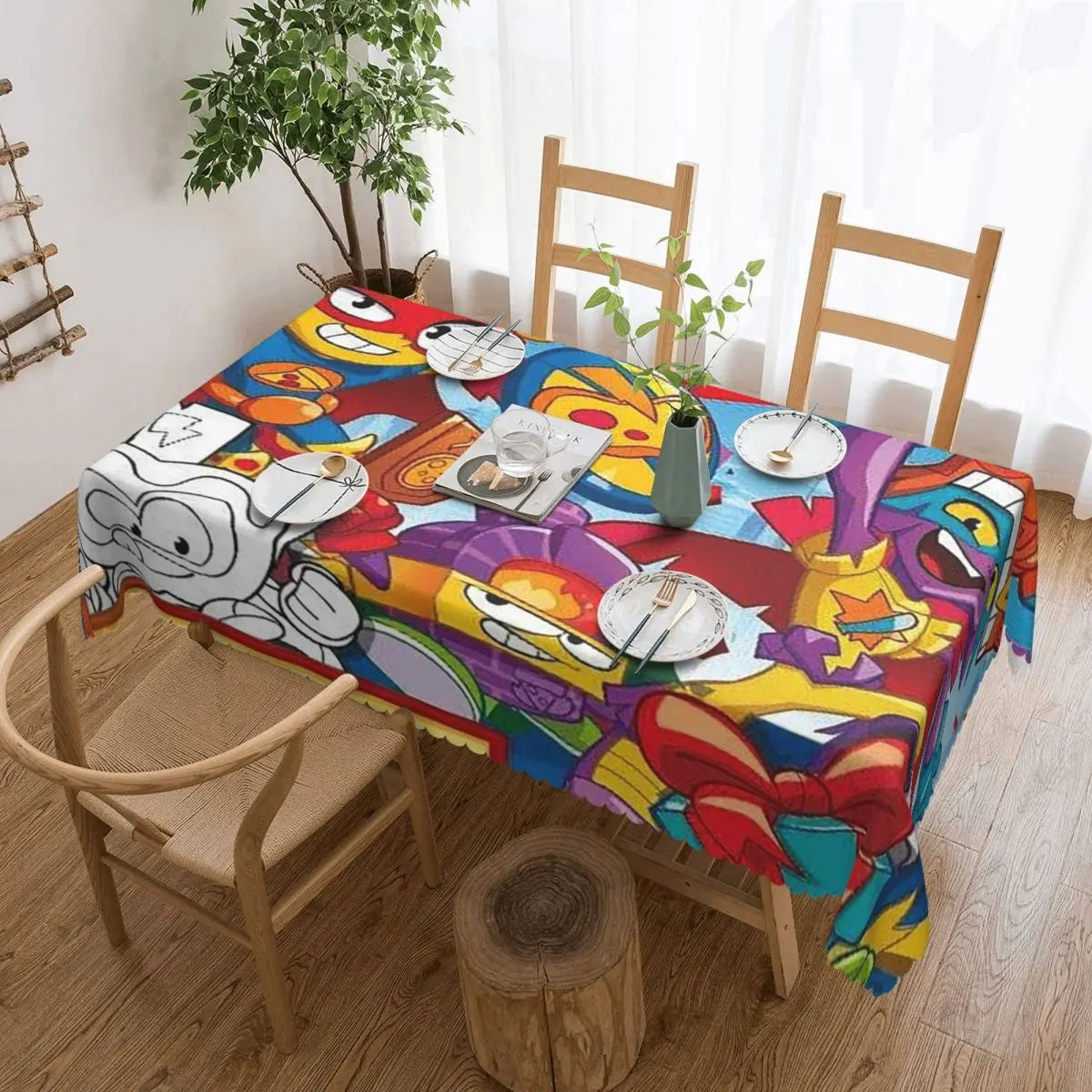 TESS15 - Tovaglia rettangolare personalizzata Cartoon