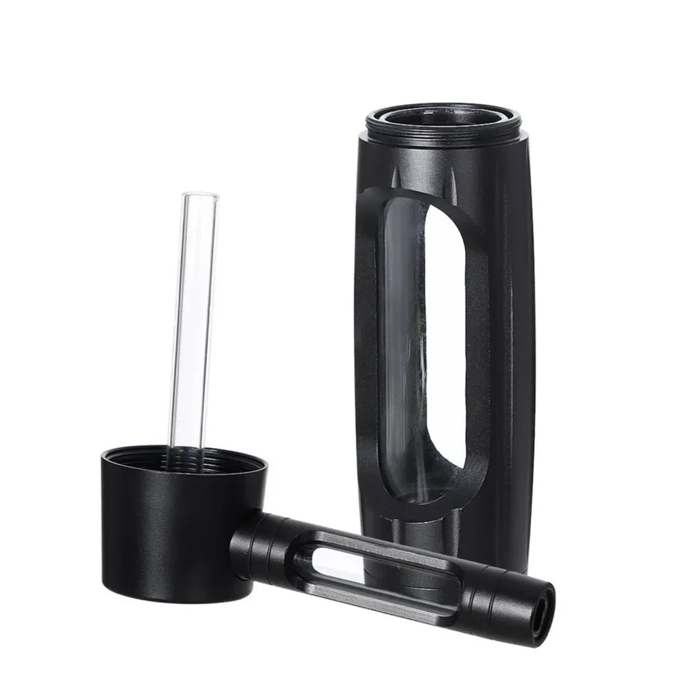 PIPE12 - Pipa portatile in metallo con bracieri in vetro