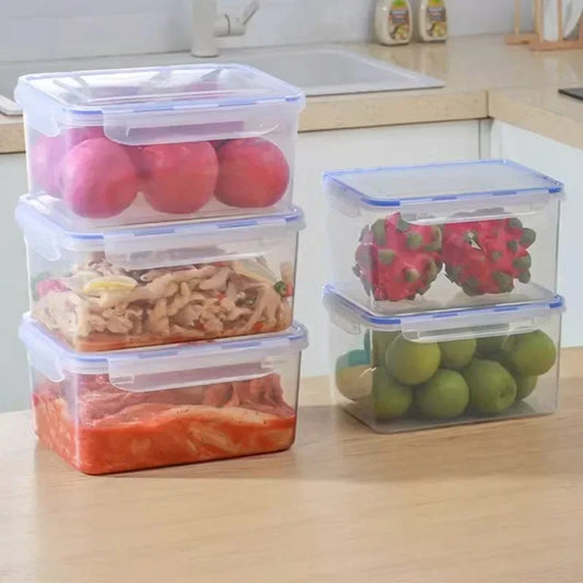 CONS - Contenitore rettangolare sigillato per frigorifero da cucina con coperchio