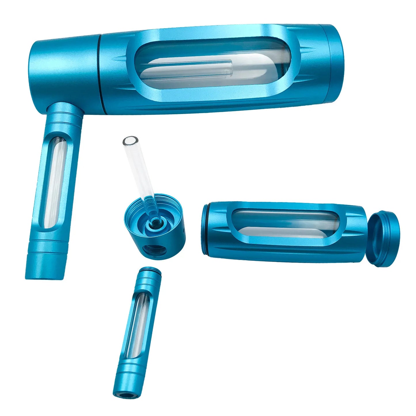 PIPE11 - Pipa portatile in metallo con bracieri in vetro