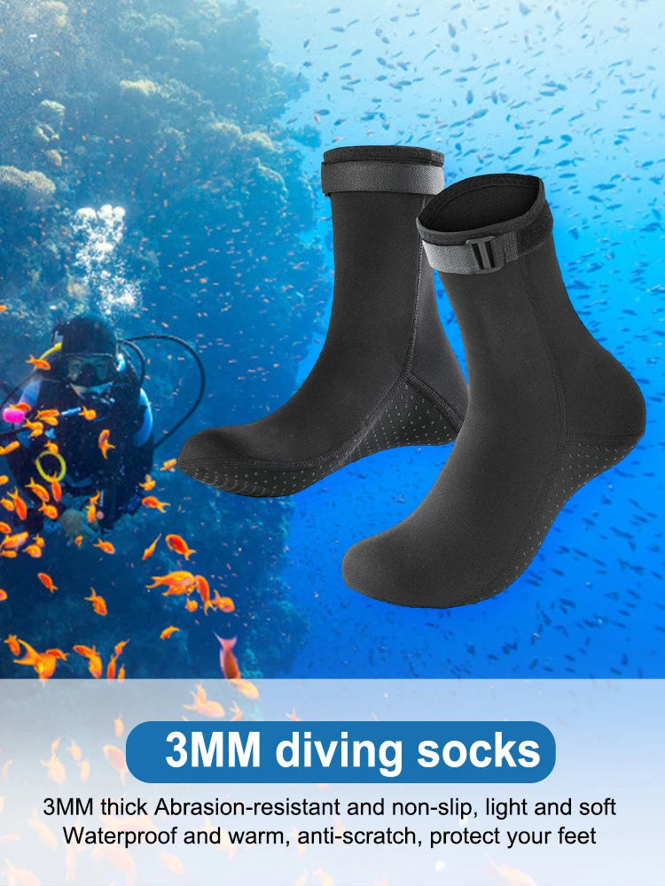 SNOR - Calzini da pesca subacquea per lo snorkeling da 3 mm neoprene