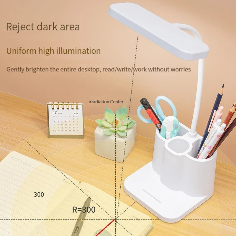 ILLUT - Lampada da scrivania multifunzione a LED monoblocco con portapenne