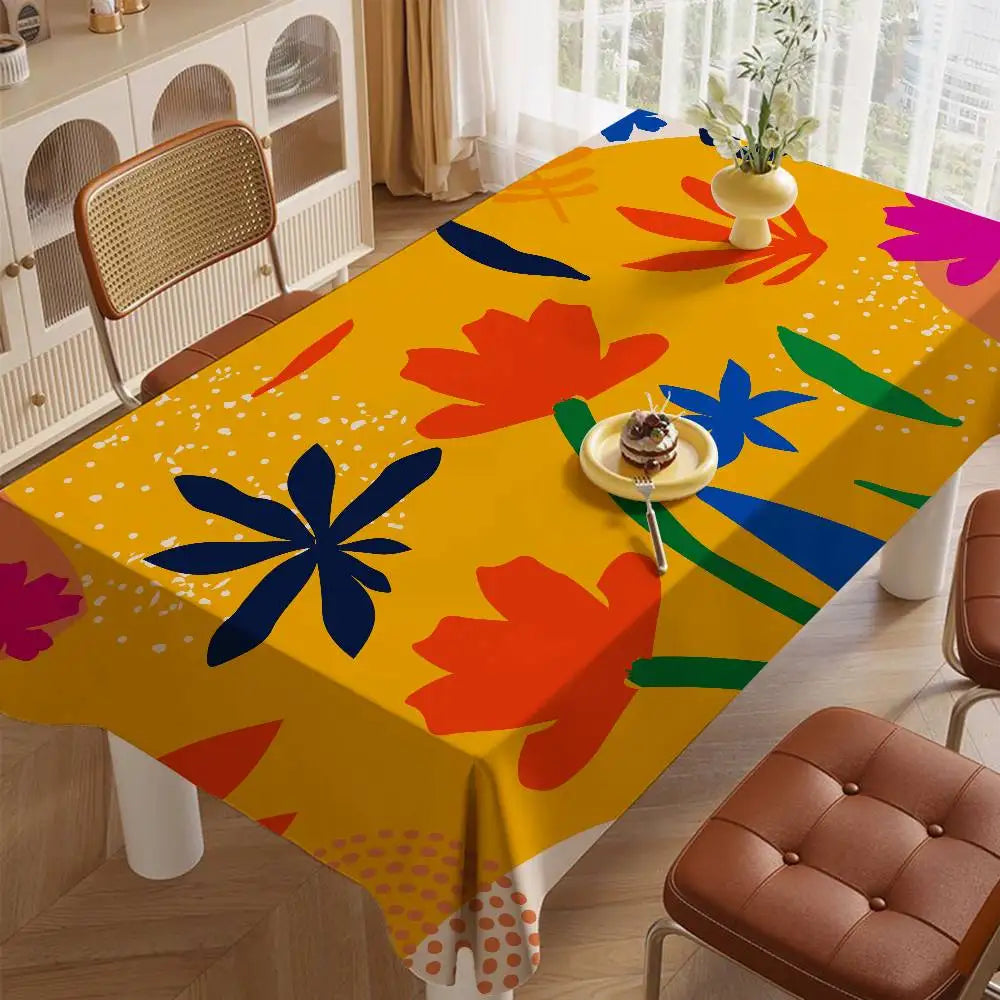 TESS14 - Tovaglia rettangolare con motivo astratto artistico