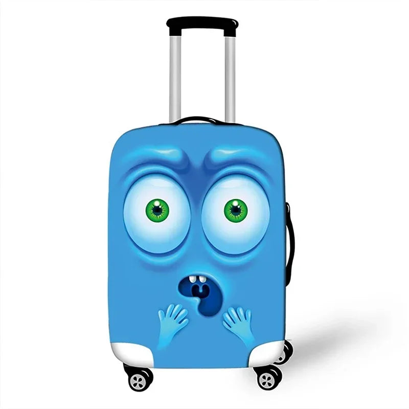 A112 - Funny Expression Travel Suitcase Dust Cover Luggage