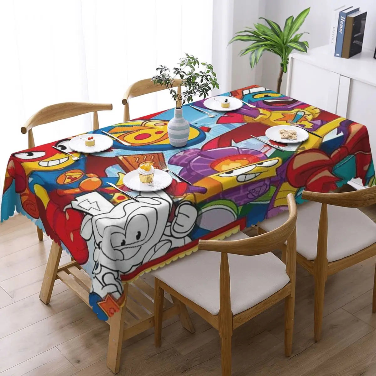 TESS15 - Tovaglia rettangolare personalizzata Cartoon
