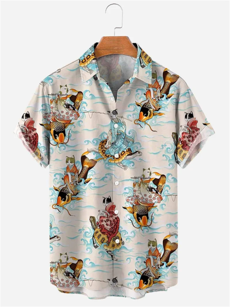 HAWAIA08 - Camicie da spiaggia hawaiane per uomo