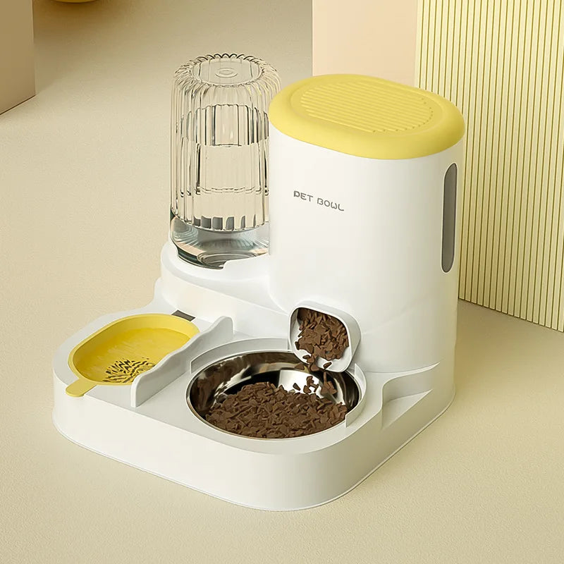 P04 - Bowl with integrated water dispenser, automatic pet feeder and water fountain