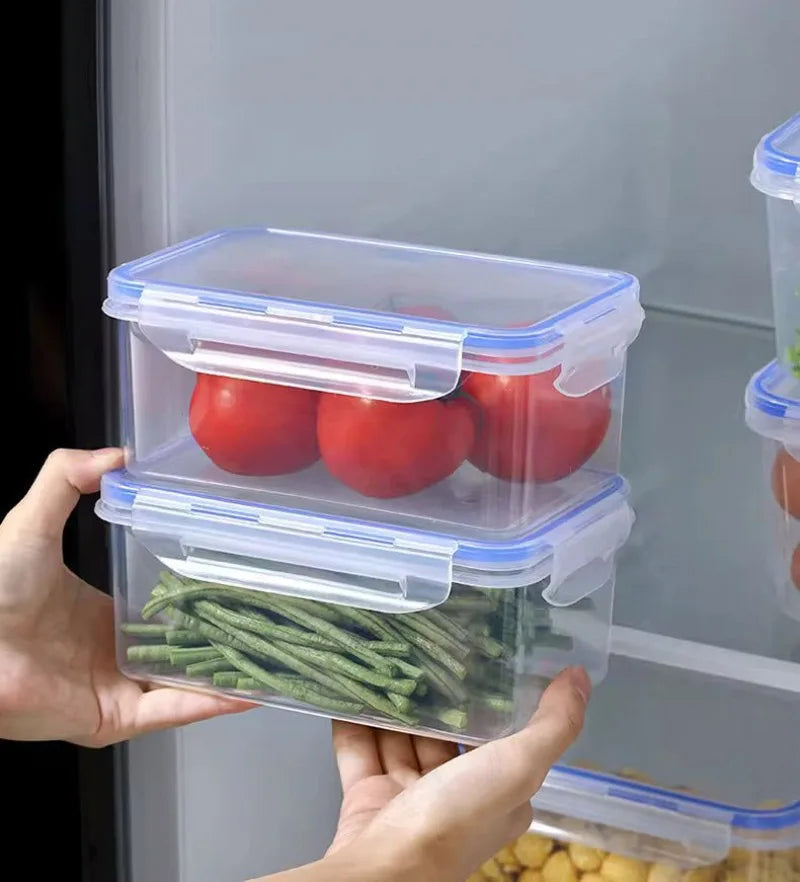 CONS - Contenitore rettangolare sigillato per frigorifero da cucina con coperchio