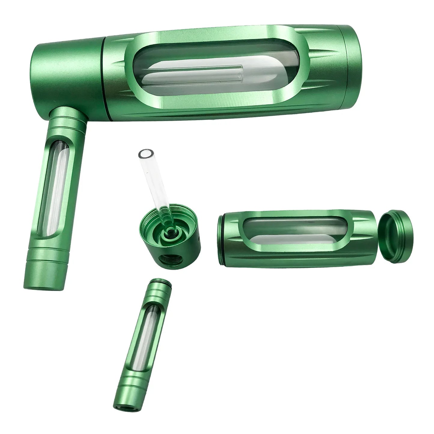 PIPE11 - Pipa portatile in metallo con bracieri in vetro