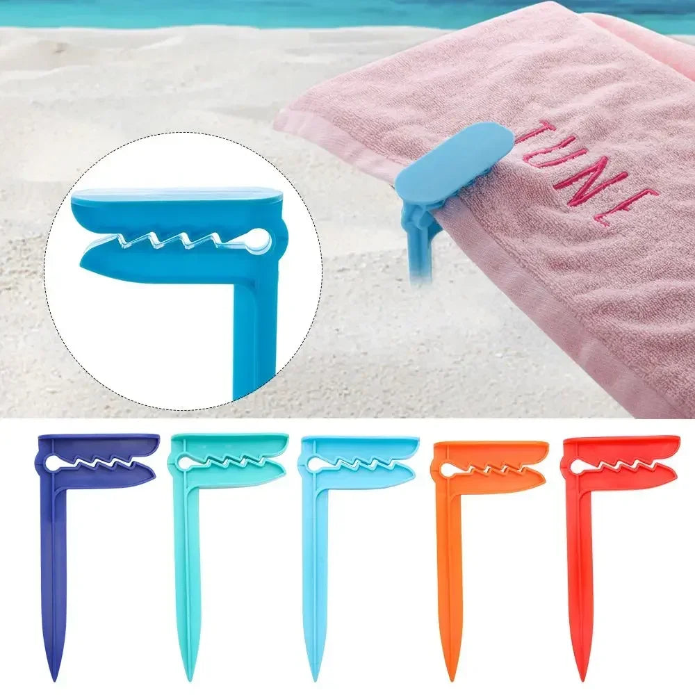 CAMP - 4 clip per asciugamani da spiaggia per campeggio ed esterno